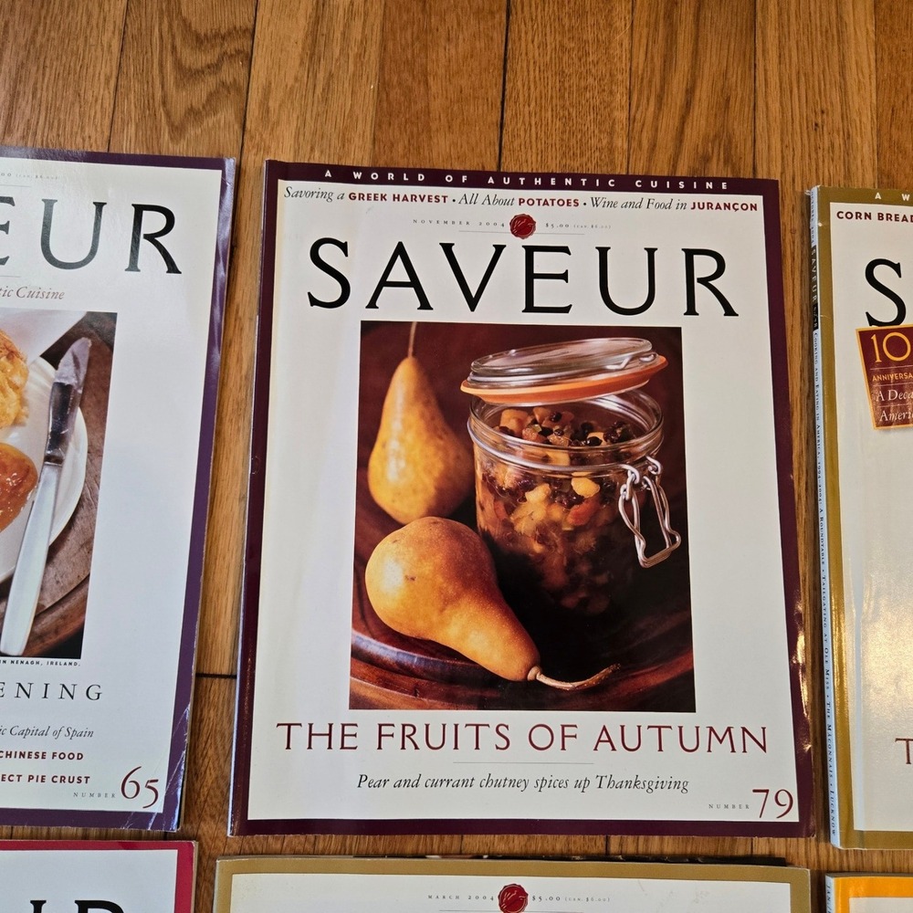 Saveur Magazine Lot 6‎ Issues 2003-2004 10th Anniversary Saveur 100 - Picture 3 of 10
